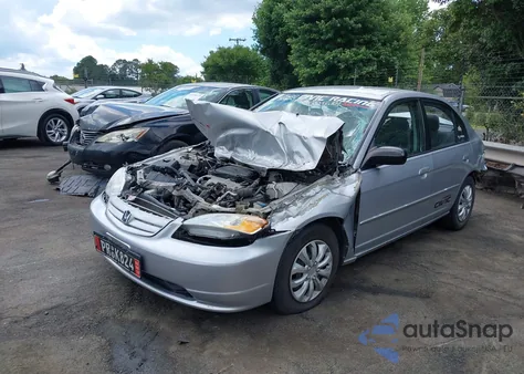 2003 Honda Civic Lx из США, поврежденный, VIN 1HGES16533L026072